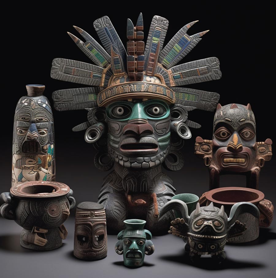 arte precolombino azteca #arteazteca #piezasdearteazteca #legadoazteca #ia