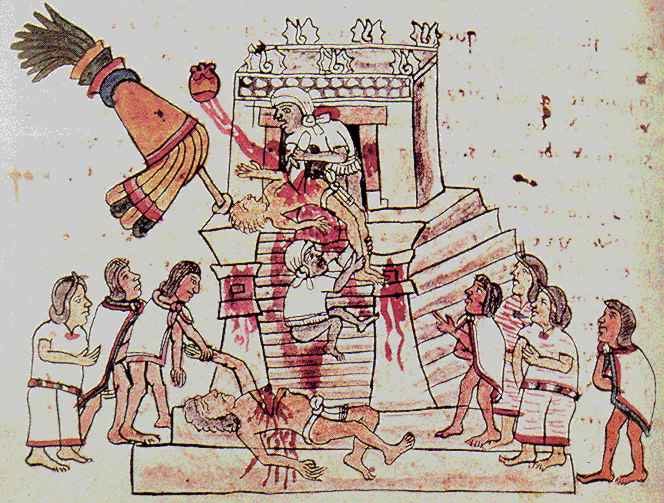 imagen de los sacrificios aztecas de la wikipedia #sacrificioshumanos #culturaazteca
